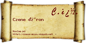 Czene Áron névjegykártya