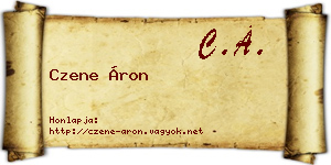 Czene Áron névjegykártya